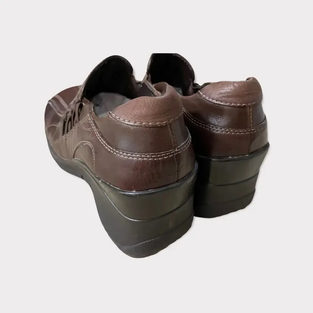 Aldo Women's Wedge Brown Frinuma Booties Size 9 - Picture 2 of 10